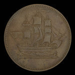 Canada, unknown, 1/2 penny : 1835