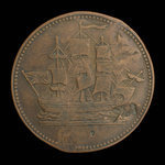 Canada, unknown, 1/2 penny : 1835