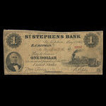 Canada, St. Stephen's Bank, 1 dollar : May 1, 1863