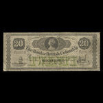 Canada, Bank of British Columbia, 20 dollars <br /> June 1, 1879