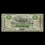 Canada, Halifax Banking Company, 5 dollars <br /> October 1, 1880