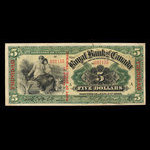 Trinidad, Royal Bank of Canada, 5 dollars : January 2, 1909