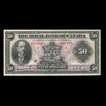 Canada, Royal Bank of Canada, 50 dollars <br /> January 3, 1927