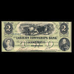 Canada, Eastern Townships Bank, 2 dollars : August 1, 1859