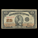 Canada, Dominion of Canada, 25 cents : July 2, 1923