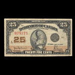 Canada, Dominion of Canada, 25 cents <br /> July 2, 1923