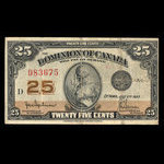 Canada, Dominion of Canada, 25 cents : July 2, 1923