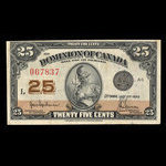 Canada, Dominion of Canada, 25 cents : July 2, 1923