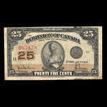 Canada, Dominion of Canada, 25 cents <br /> July 2, 1923