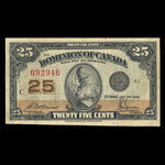 Canada, Dominion of Canada, 25 cents : July 2, 1923