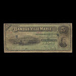 Canada, Banque Ville-Marie, 5 dollars : January 2, 1889