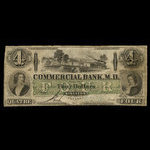 Canada, Commercial Bank of the Midland District, 4 dollars : May 2, 1854