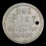 Canada, Agincourt Dairy, 1 pint, milk : 1895