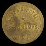 Canada, Queen's Hotel (St. Thomas), 5 cents : 1895