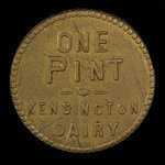 Canada, Kensington Dairy, 1 pint, milk : 1895