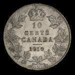 Canada, Edward VII, 10 cents : 1910