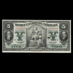 Canada, Banque Canadienne Nationale, 5 dollars : February 1, 1929