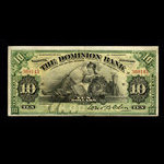 Canada, Dominion Bank, 10 dollars : January 3, 1910