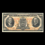 Canada, Royal Bank of Canada, 10 dollars : July 3, 1933