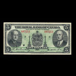 Canada, Royal Bank of Canada, 5 dollars : January 2, 1943