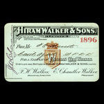 Canada, Hiram Walker & Sons Limited, 1 sample, whisky : 1896