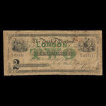 Canada, Bank of Montreal, 2 dollars : March 1, 1852