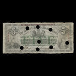 Canada, Bank of British North America, 5 dollars : July 1, 1871