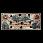 Canada, Exchange Bank of Yarmouth, 20 dollars : July 1, 1902