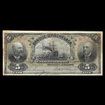 Canada, Banque d'Hochelaga, 5 piastres : May 2, 1898