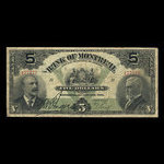 Canada, Bank of Montreal, 5 dollars : January 3, 1911