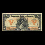 Canada, Standard Bank of Canada, 5 dollars : January 2, 1918