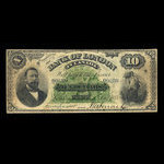 Canada, Bank of London in Canada, 10 dollars : December 1, 1883