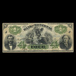 Canada, Bank of Montreal, 4 dollars : February 6, 1871