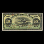 Canada, Metropolitan Bank (The), 10 dollars : November 5, 1909