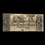 Canada, Quebec Bank, 10 dollars : February 1, 1862