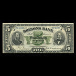 Canada, Molsons Bank, 5 dollars : January 2, 1900