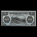 Canada, Dominion of Canada, 5 dollars <br /> May 1, 1912