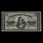 Canada, Dominion of Canada, 25 cents <br /> March 1, 1870