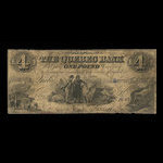 Canada, Quebec Bank, 4 dollars : January 2, 1856