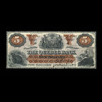 Canada, Quebec Bank, 5 dollars : January 3, 1888