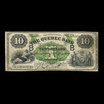 Canada, Quebec Bank, 10 dollars : January 3, 1888