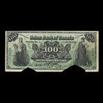 Canada, Union Bank of Canada (The), 100 dollars : July 1, 1912