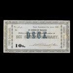 Canada, William Price & Son, 10 shillings : August 31, 1850