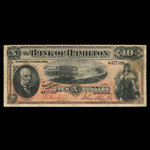 Canada, Bank of Hamilton, 10 dollars : June 1, 1892