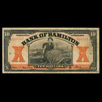 Canada, Bank of Hamilton, 10 dollars : March 1, 1922