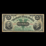 Canada, Merchants' Bank of Halifax, 5 dollars : June 1, 1894