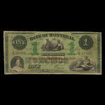 Canada, Bank of Montreal, 1 dollar : January 3, 1859