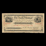 Canada, Bank of Montreal, 2 dollars : March 2, 1852