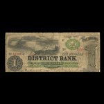 Canada, Niagara District Bank, 1 dollar : January 2, 1862