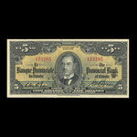 Canada, Provincial Bank of Canada, 5 dollars : September 1, 1936